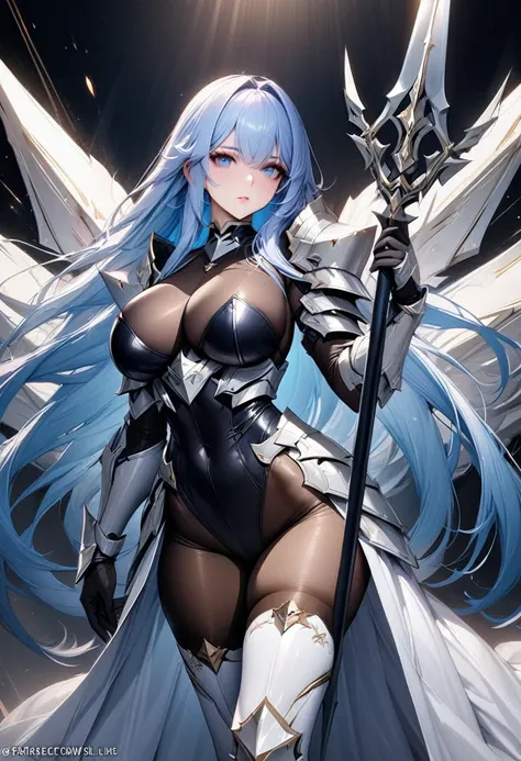 ((highest quality)), ((masterpiece)), ((hyperrealistic)), (solo), 1girl, ((curvy)), ((skindantation: 1.2)), perfect face, ((Azur Lane)), ((armored dress)), ((paladin armor)), ((skin-tight see-through pantyhose leotard: 1.4)), ((white knight armor breastpla...