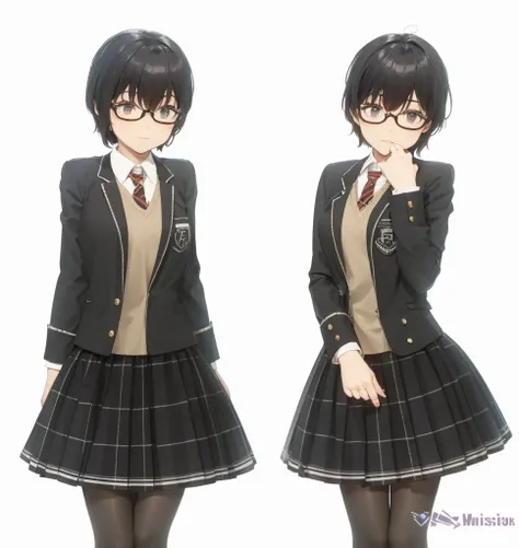 twins with short black hair and glasses