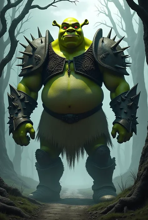 Shrek with The Berserk armor from the manga Berserk