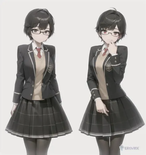 twins with short black hair and glasses