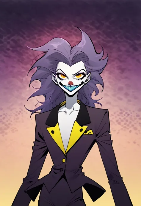 slapstick,a cartoon marvel comics character,femboy,skinny,long hair,purple hair,androgynous,male focus,flat chest,white pale ski...