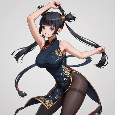 score_9、score_8_up、score_7_up、Masterpiece,best quality,solo, 1 beautiful Japanese girl,17 years old,(sparkling black eyes,slant eyes),(pale skin),(black hair,blunt bangs,(short twintails:1.2),(high twintails:1.2),hair length to shoulder,voluminous hair,hai...