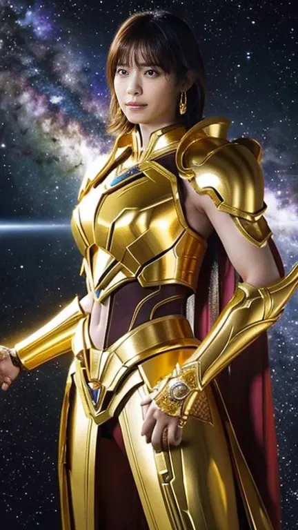 Saint Seiya,Gold Armor,Movie Light,Realistic,highly detailed,bright, universe, nebula, detailed, Ultra-realistic, Beautiful backgrounds are trending, bright background, Attention to detail,8k --niji 5 --style expressive --s 400