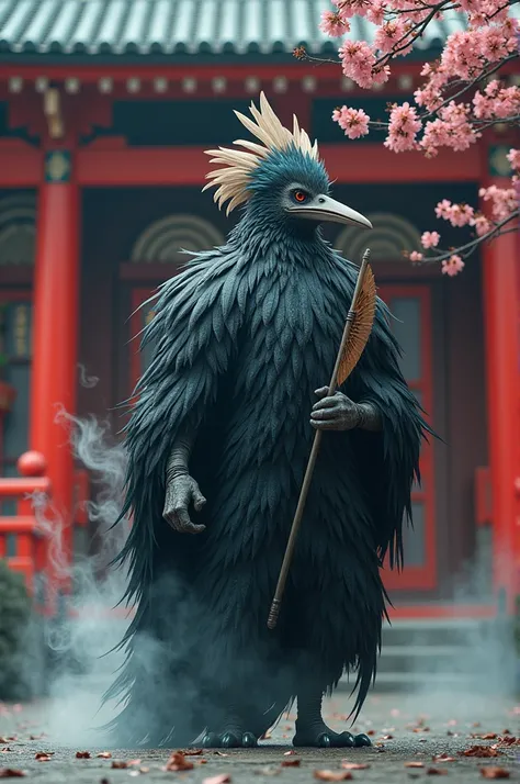 Tengu in front of the shrine Smoke　REAL