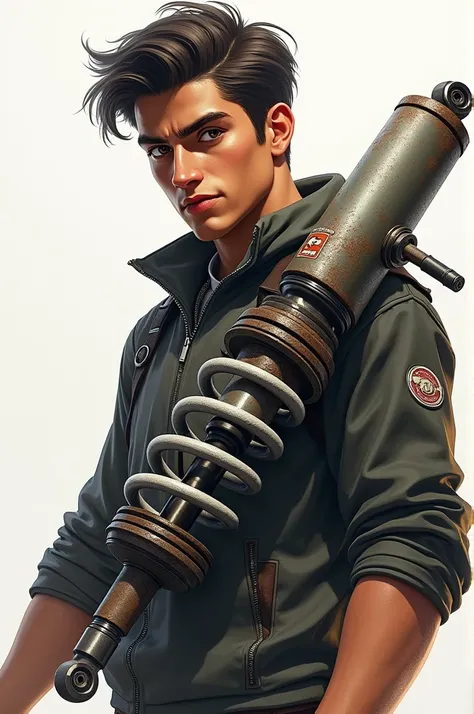 Jack with motorcycle shock absorber