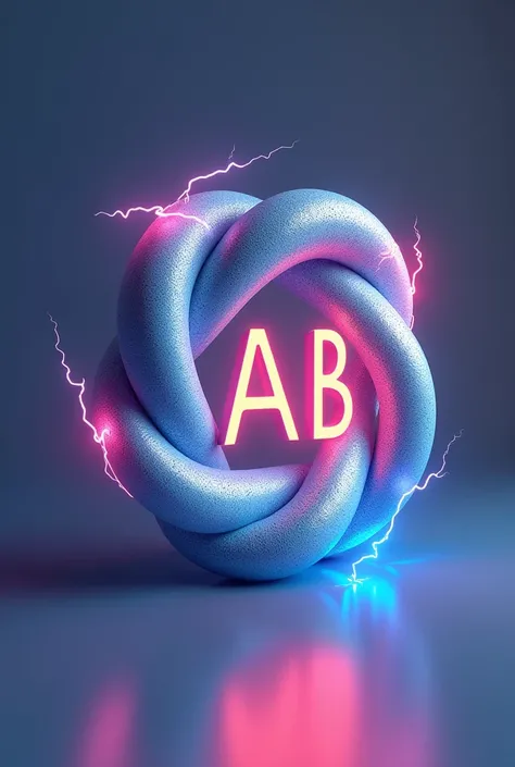 Create an ultra realistic 3d logo. " Association les amis de Bria" IS the name. "A.A.B" appears in the center of the logo. Two enlaced arms appears too in the center. The logo is modern, beautiful with lightning colours.