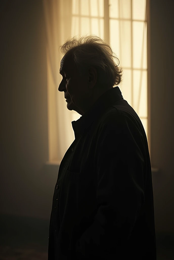 Silhouette of an elderly spirit 