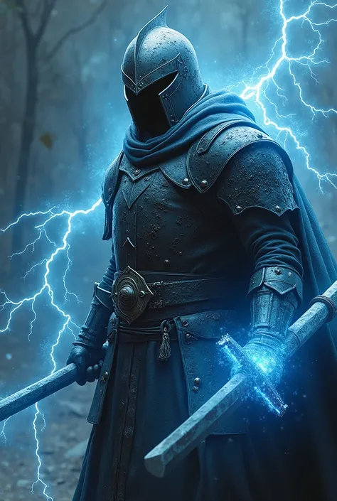 a medieval warrior with electrical powers