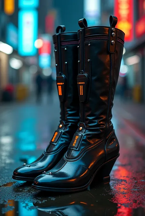 Fashion desing boots cyberpunk inspired 
