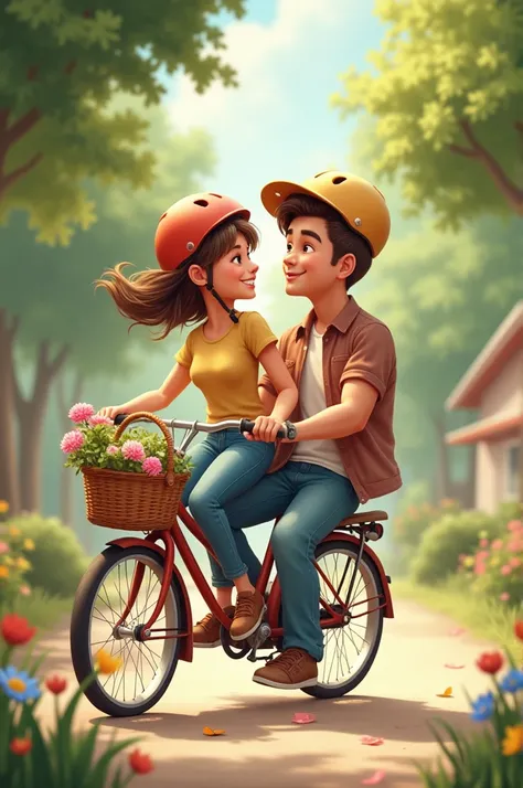  Cute Couple images on bike 