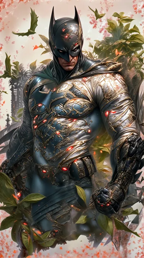 green batman in armor with a sword and a bat on his back, style of raymond swanland, inspired by Raymond Swanland, hyperdetailed | donato giancola, mark brooks detailed, style of donato giancola, tyler edlin fantasy art, by Raymond Swanland, by Arthur Pan,...