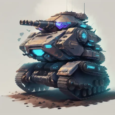 tank, armored, (masterpiece:1.3) (best quality:1.2) (high quality:1.1), detailed, terranai, stealth armored tank, scifi, future,...