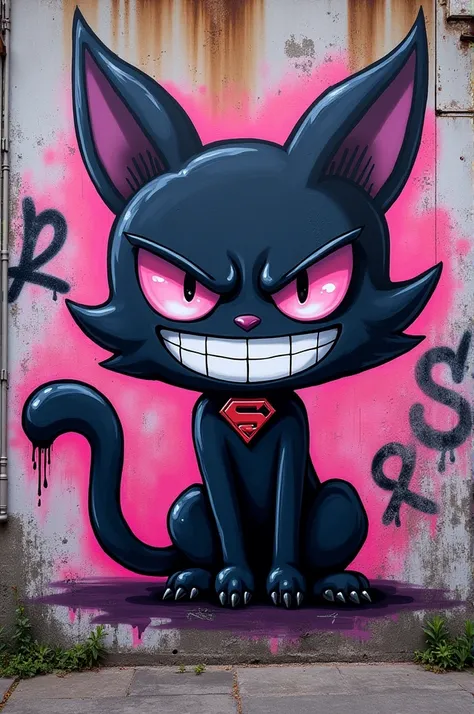 A graffiti with a kuromi