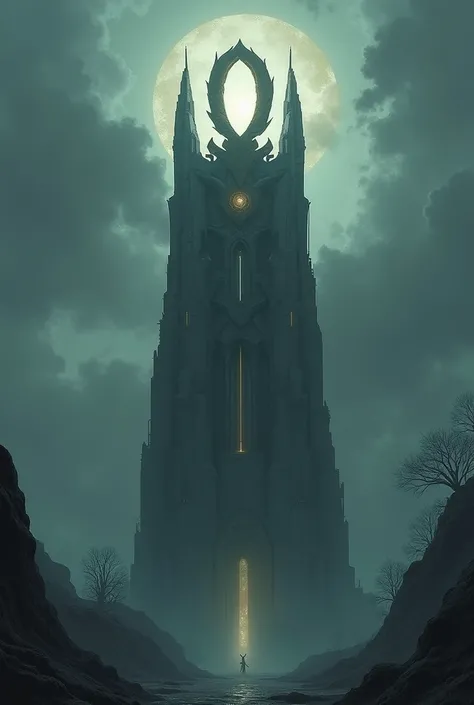 Omega symbol on top of a tower