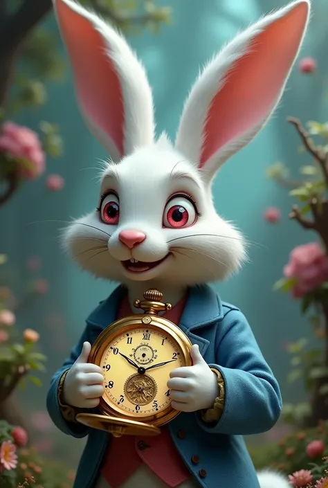 Make the rabbit from Alice in Wonderland with a clock pointing at 6 o&#39;clock:3