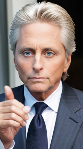 Michael douglas focus on face.