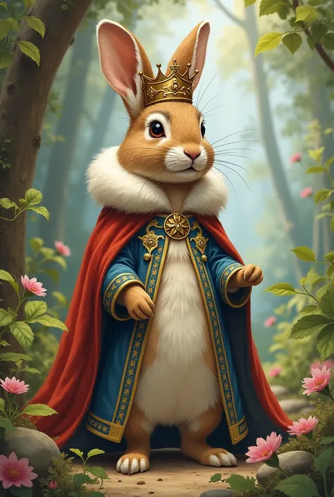 Peter rabbit in king dress