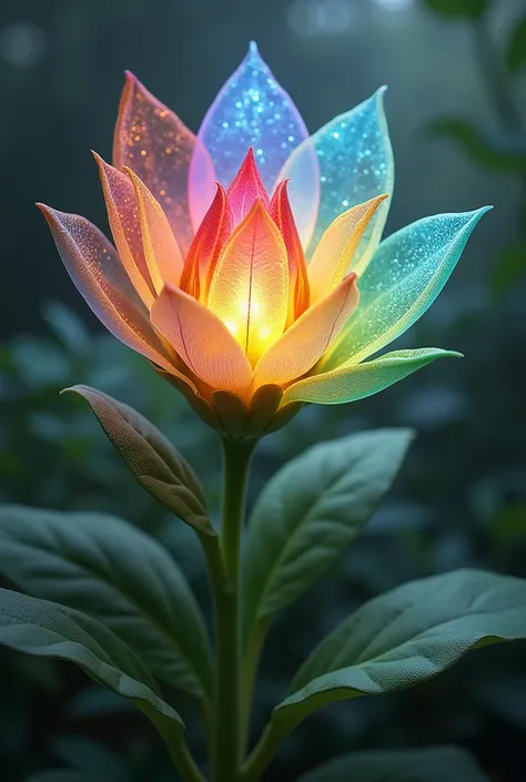 A flower that contains the colors of the five elements of nature 