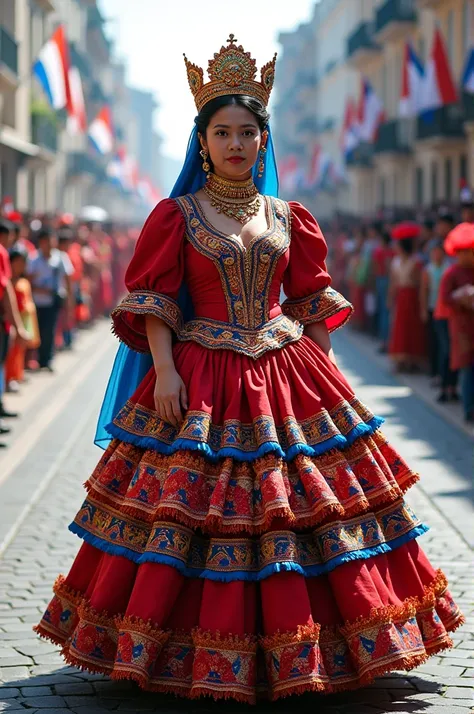 Dress of the Republic of Nicaragua for parading 
