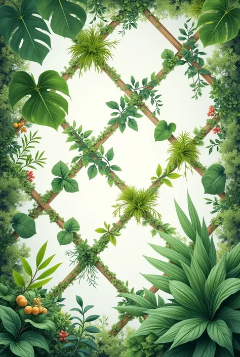 Organic geometric pattern of plants