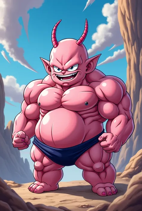 Create a small muscular majin buu wallpaper
