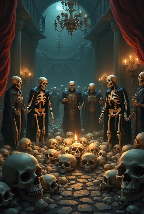 Skulls at a party 