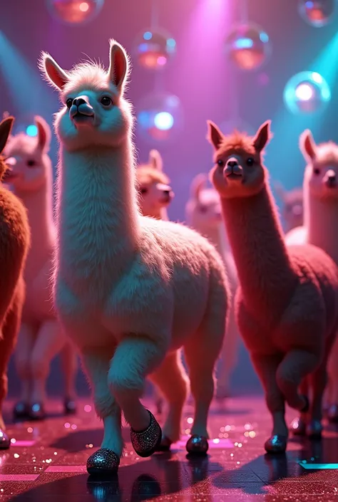 Alpacas dance in Disco 