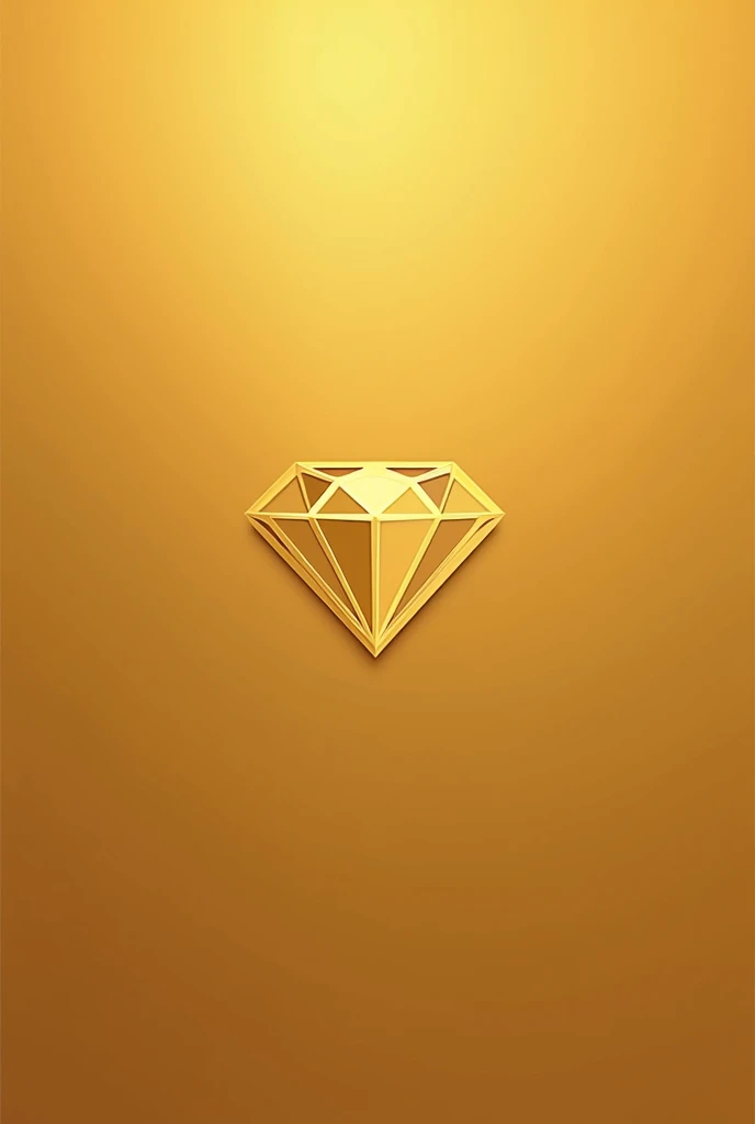 Create a logo on a gold background with only one gold diamond for a beauty clinic 