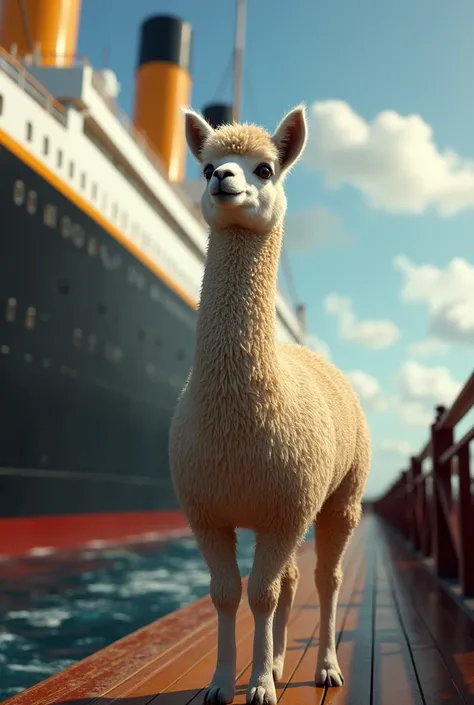 Alpaca on Titanic ship 