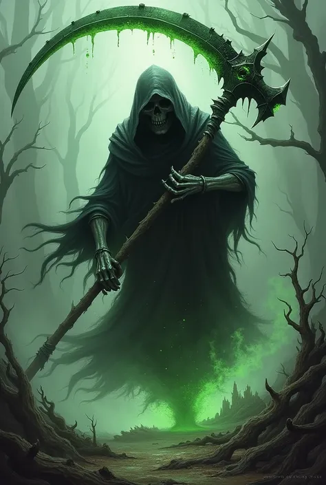 Create a character that uses a scythe with poison power
