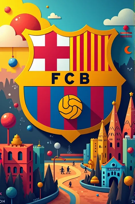 Barcelona creative flag 