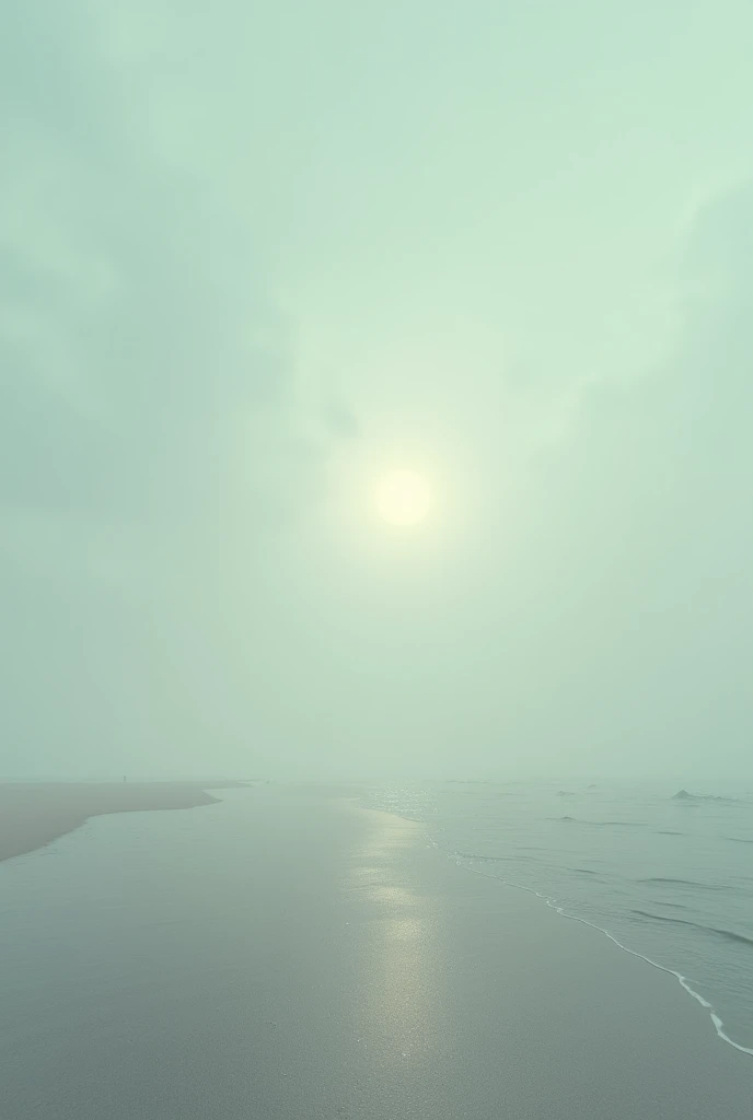 A landscape of an infinite beach... It looks like a limbo 