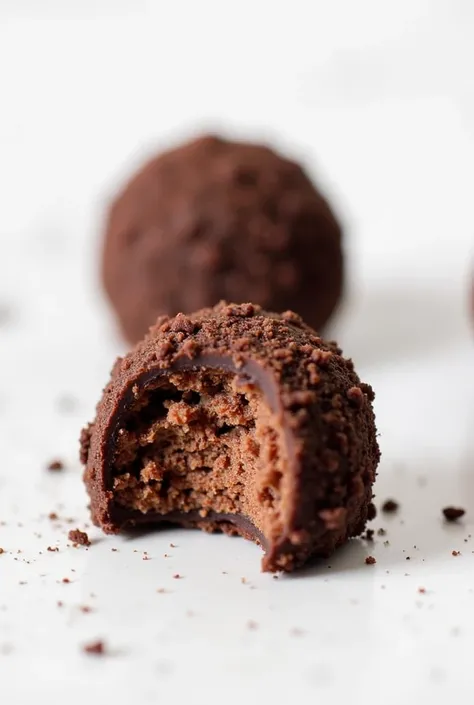 two chocolate brigadeiros 

