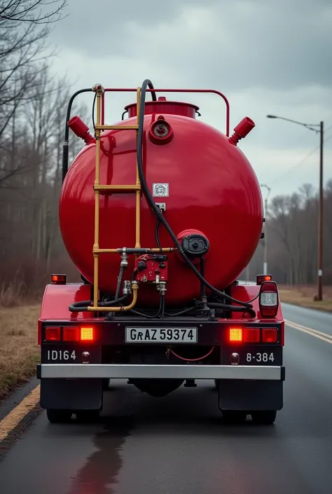 flammable gasoline tanker