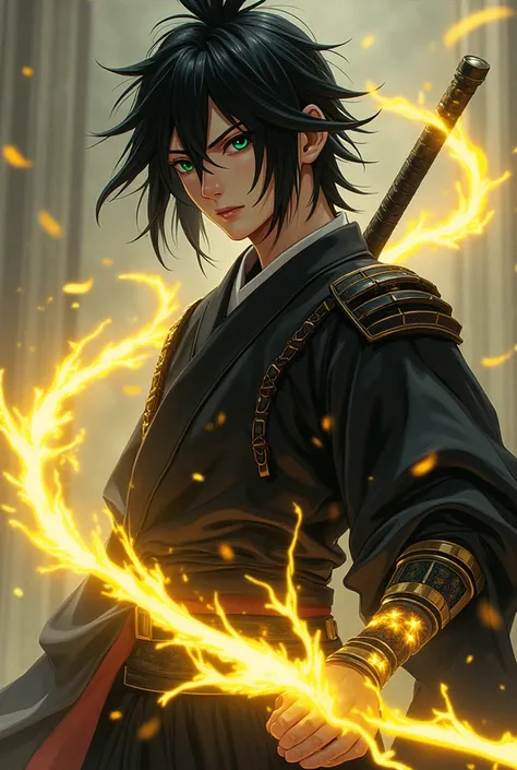 Katsuo Miyamoto. Um jovem de 25 anos, of Japanese nationality, where he uses a katana and has electrical powers, where the color of its rays are yellow.

He has dark green eyes, blackquality hair, a fringe parted in the middle, and pale skin His outfit is ...