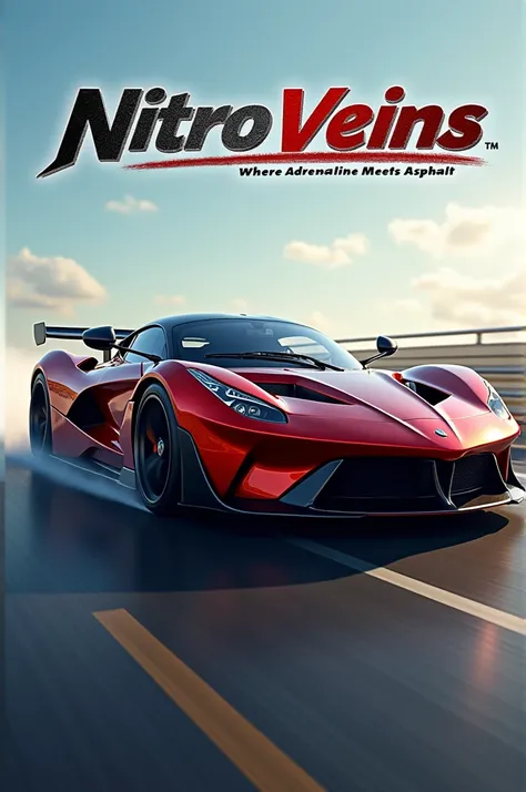 Speed and Power Theme
Visuals: A dynamic image of a high-performance car speeding down a highway or racing on a track. The background could include blurred motion effects to emphasize speed.
Text: Include the channel name "Nitro Veins" in bold, metallic, o...