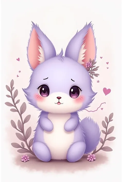 Please create an illustration to be used as a LINE icon.。Please use a soft purple color as the base color and create an illustration that is both mature and cute.