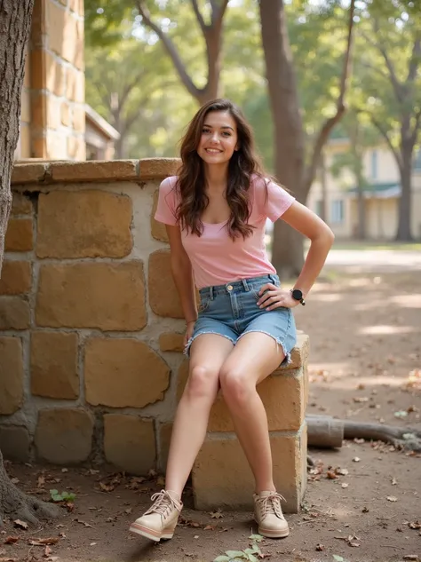 Beautiful 18 year old woman, Brown hair 