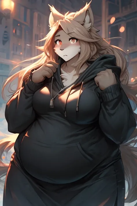 Twokinds obese basitin black hoodie