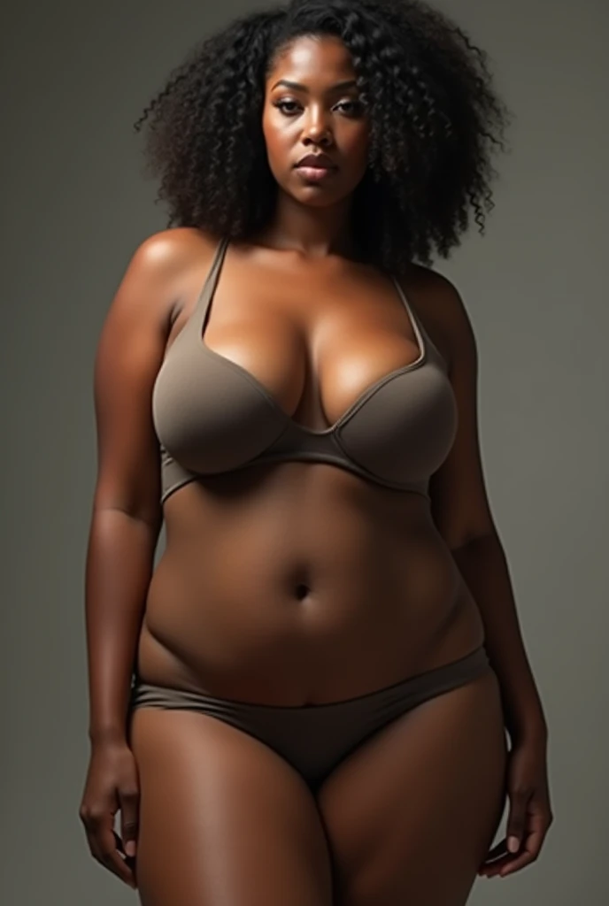 (photorealism:1.2), beautiful negro woman, with giant boobs and big ass, completely nude.