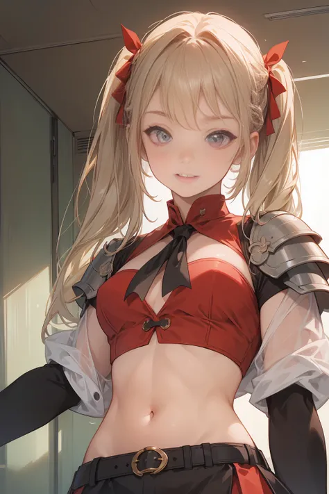 double v,from front,focus on panties,crotch seam, fine underwear,{{{print panty1.1}}},flat chest
,BREAK,
zetadef, braid, hair intakes, twintails, hairband, red armor, shoulder armor, skirt, thighhighs, gauntlets, belt, midriff, cleavage 
,BREAK, 
from fron...