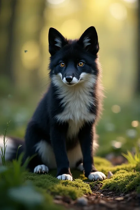 White-footed black fox 