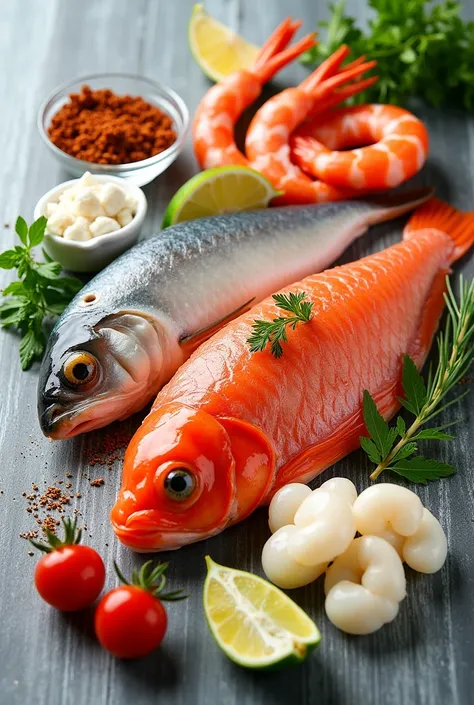 Create a picture of fish food to put as a profile picture on Instagram which is about recipes