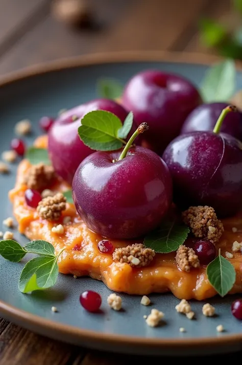 Top with pickled plums