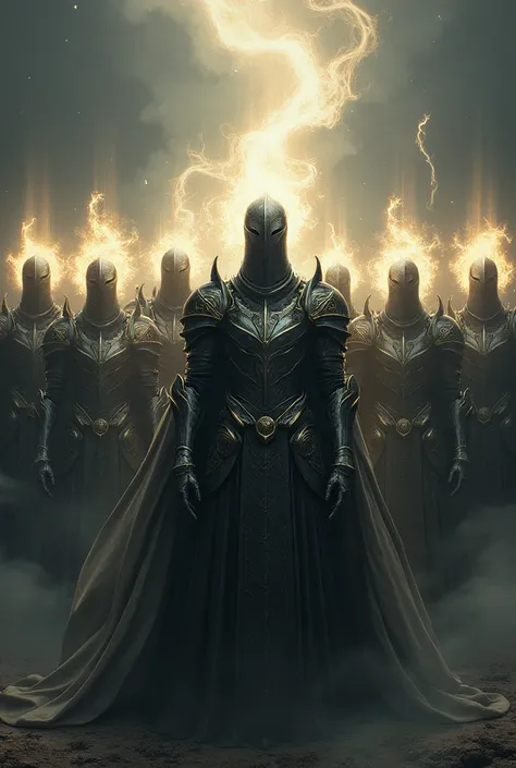 12 Angelic Knights in Faceless Knights&#39; Armor 