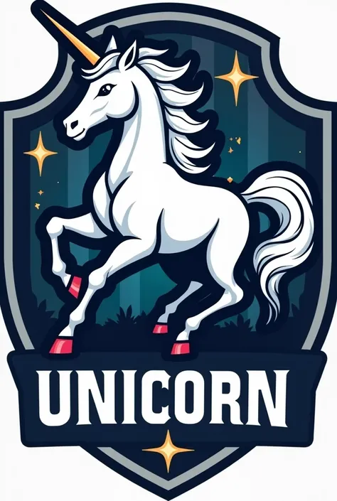 Design me a football team logo with a unicorn symbol