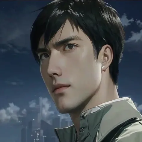 Close-up of a man wearing a jacket looking at something, Attack on Titanより, Attack on Titan, Hajime Isayama&#39;s style, Levi Ackerman, shingeki no kyojin, Ellen Yeagerの肖像画, (Attack on Titanアニメ), up close shot Shinji aramaki, Ellen Yeager, Shinji