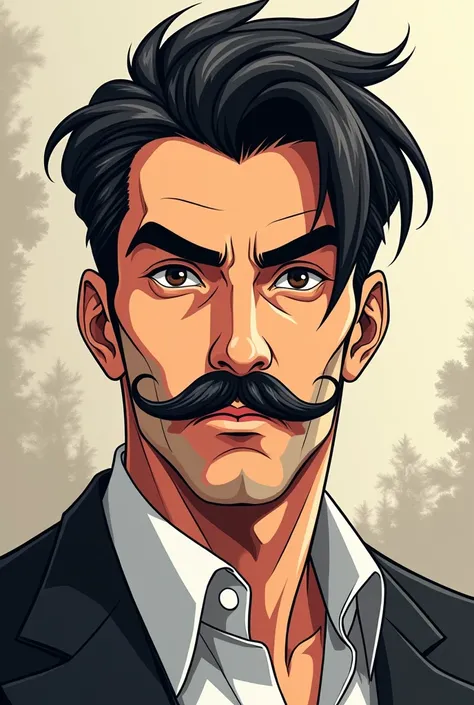 Mustache man anime