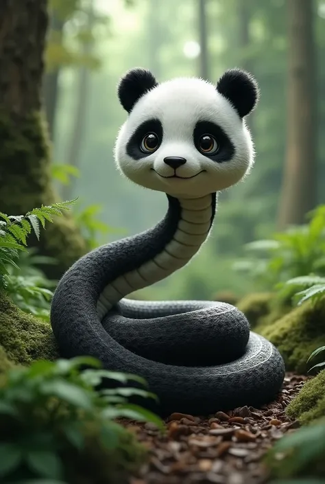 Panda-Snake: Imagine a panda with the elongated, slithery body of a snake. It would be a curious sight with the panda’s face on a long, twisting form.