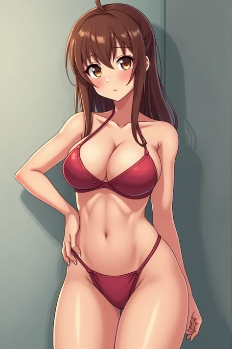 An anime girl who is busty and big ass without clothes 